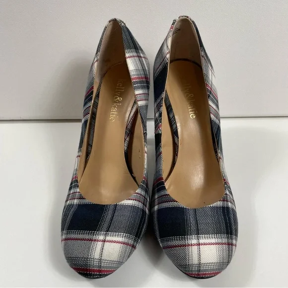 Kelly & Katie Plaid High Heel Pumps Women’s Size 7 - Holiday Preppy Classic - Picture 3 of 10